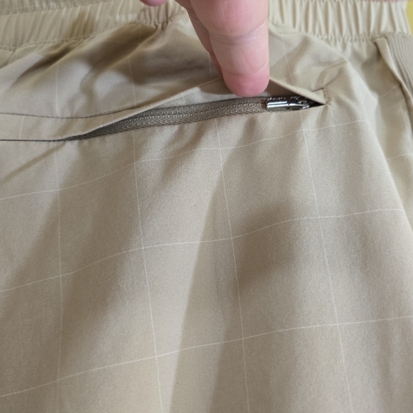 Athleta Brooklyn Textured Jogger Windowpane Silt Taupe 16 - Picture 8 of 9